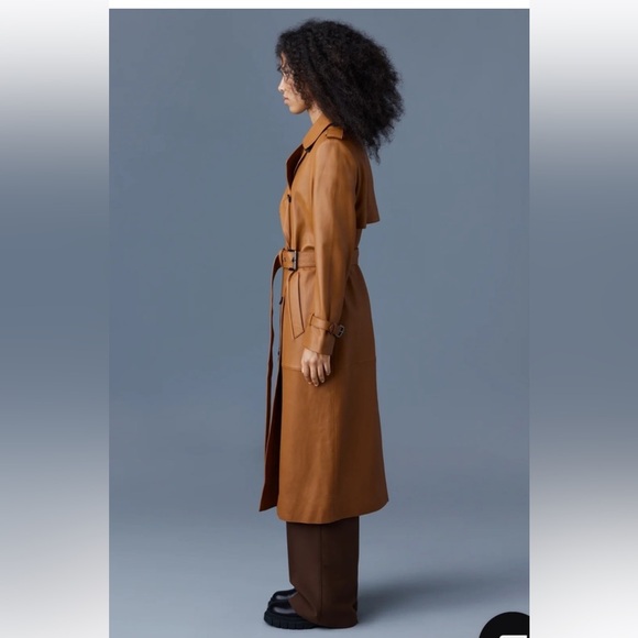 Mackage GAEL-Z Leather trench coat with belt - Picture 4 of 11